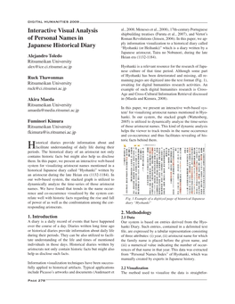 Interactive Visual Analysis of Personal Names in Japanese Historical Diary