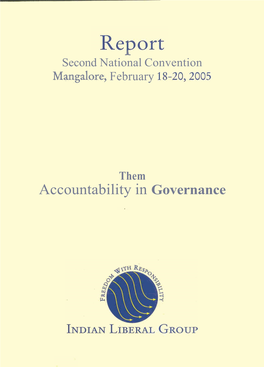 Accountability in Governance Report Second National Convention Mangalore, February 18-20, 2005