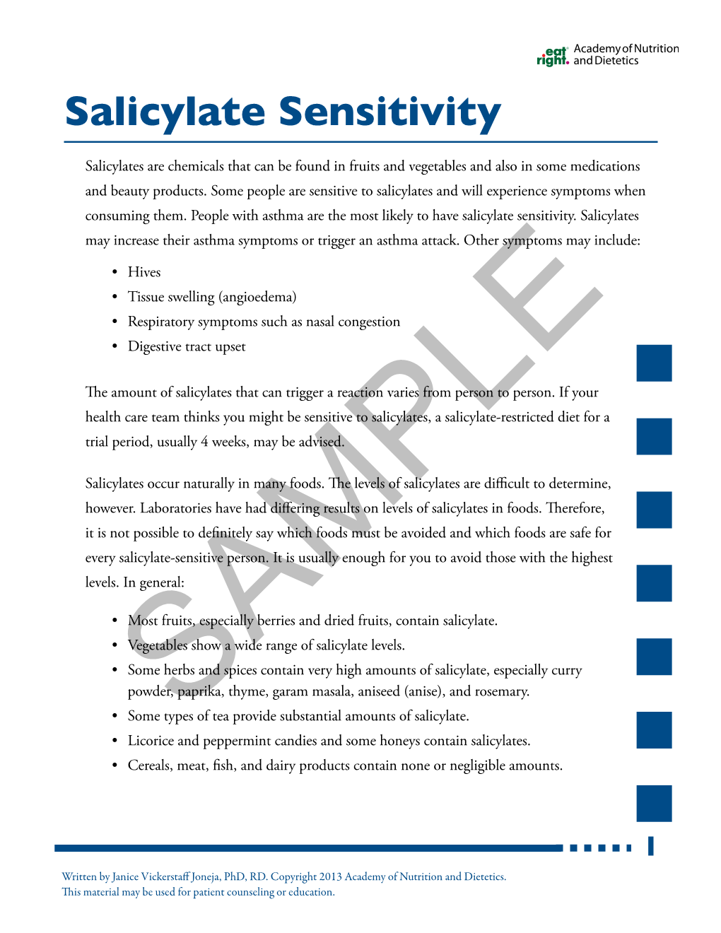 Salicylate Sensitivity