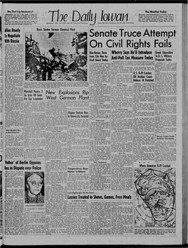 Iowa City, Iowa, Thursday, July 29, 1948-Five Cenls Cartiide Was Treated for Possible Fractured Ribs