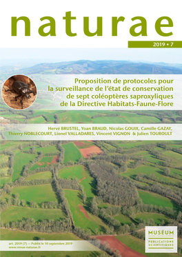 Proposition De Protocoles Pour La Surveillance De L’État De Conservation De Sept Coléoptères Saproxyliques De La Directive Habitats-Faune-Flore