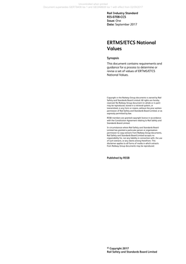 RIS-0708-CCS. ERTMS/ETCS National Values 2017-09-02