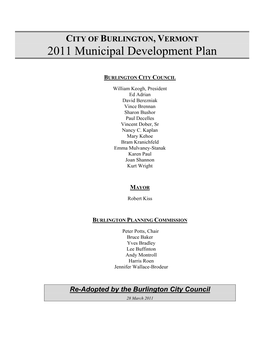 2011 Municipal Development Plan