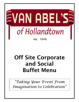 Van Abel's of Hollandtown Catering