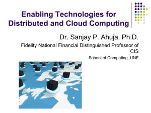 Enabling Technologies for Distributed and Cloud Computing Dr