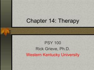 Chapter 14: Therapy