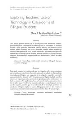 Exploring Teachers' Use of Technology in Classrooms