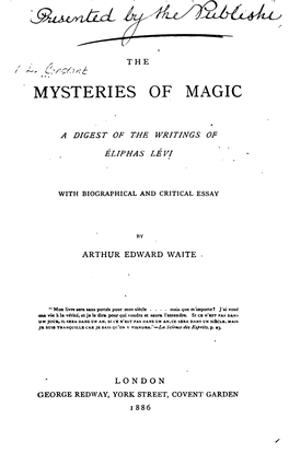 The Mysteries of Magic