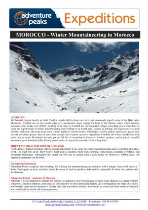 Winter Mountaineering in Morocco