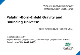Palatini-Born-Infeld Gravity and Bouncing Universe