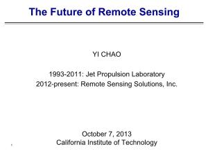 The Future of Remote Sensing