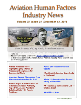 Human Factors Industry News ! Volume XI