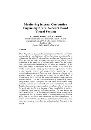 Monitoring Internal Combustion Engines by Neural Network Based Virtual Sensing