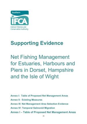 Supporting Evidence Net Fishing Management for Estuaries, Harbours and Piers in Dorset, Hampshire and the Isle of Wight