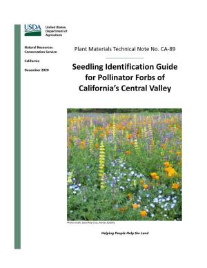Seedling Identification Guide for Pollinator Forbs of California's