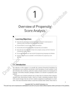 Overview of Propensity Score Analysis