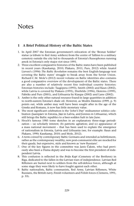 1 a Brief Political History of the Baltic States