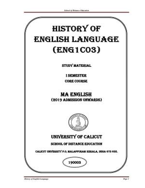 History of English Language (Eng1c03)