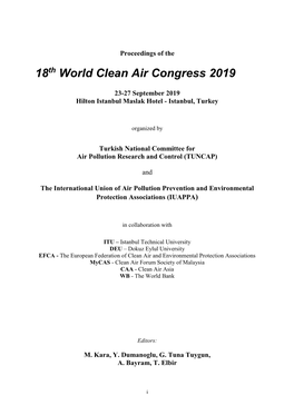 18 World Clean Air Congress 2019