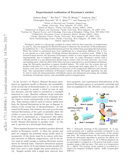 Experimental Realization of Feynman's Ratchet