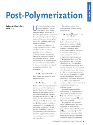 Post-Polymerization Paper Technical