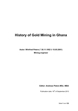 History of Gold Mining in Ghana