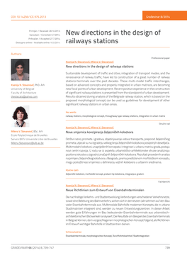 New Directions in the Design of Railways Stations