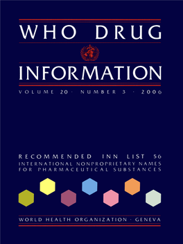 WHO Drug Information Vol. 20, No. 3, 2006