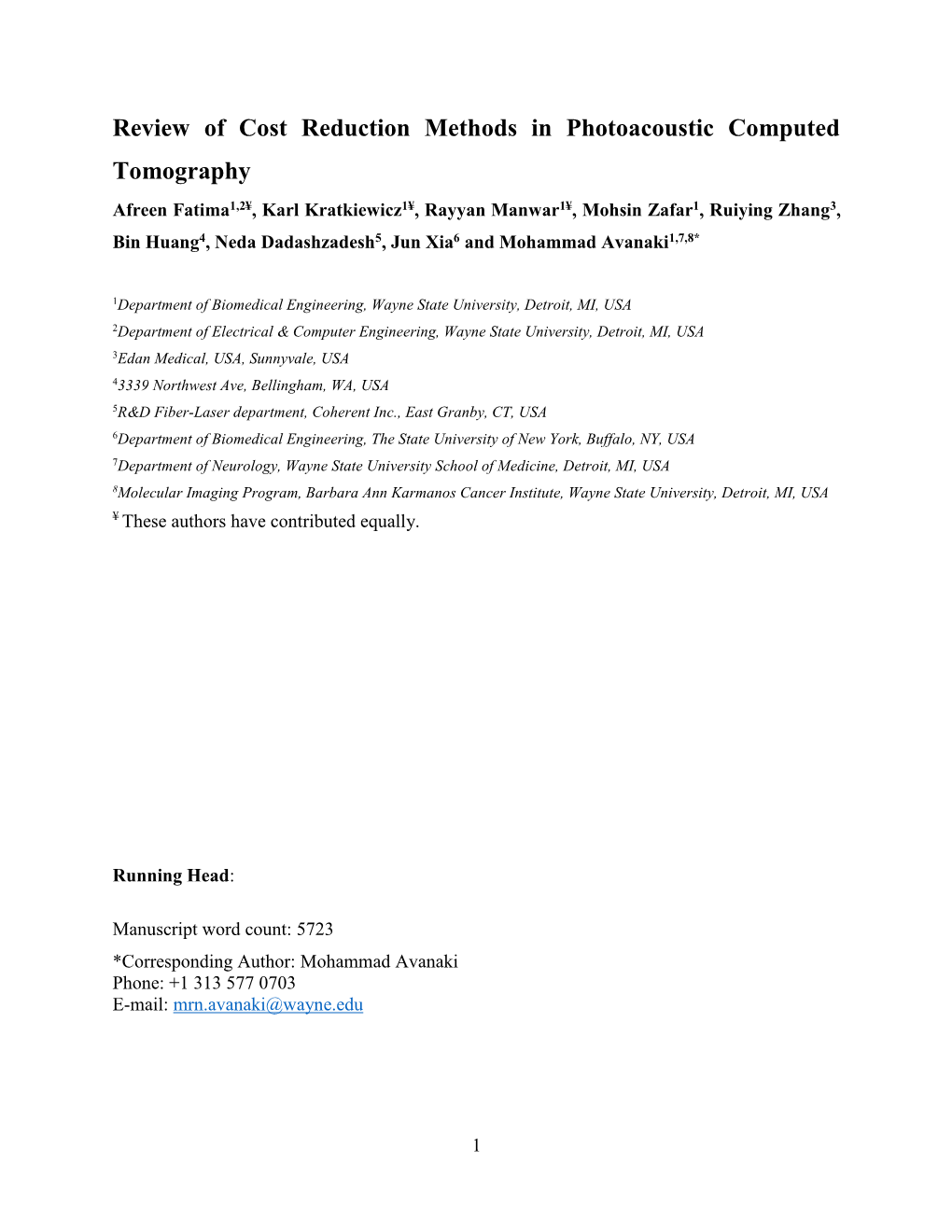 Review of Cost Reduction Methods in Photoacoustic Computed