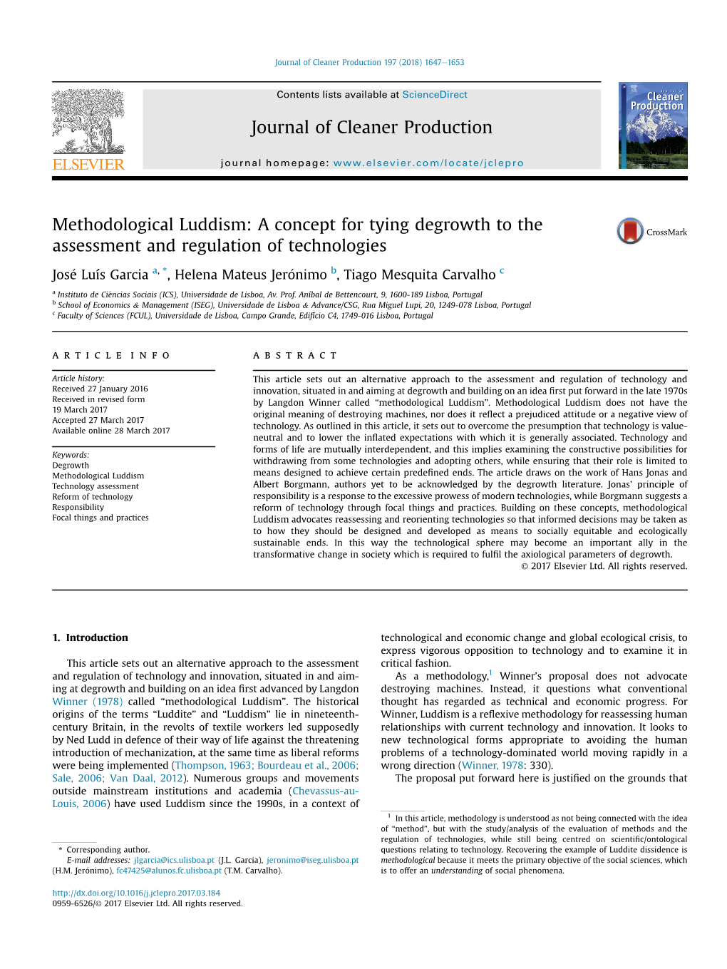 Methodological Luddism: a Concept for Tying Degrowth to the Assessment and Regulation of Technologies