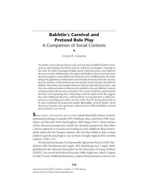 Bakhtin's Carnival and Pretend Role Play