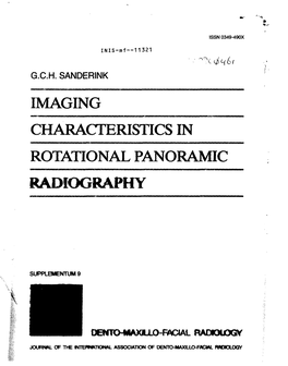Imaging Characteristics in Rotational Panoramic Radiography