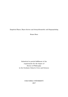 Empirical Bayes, Bayes Factors and Deoxyribonucleic Acid Fingerprinting