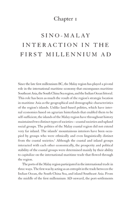 Chapter 1: Sino-Malay Interaction in the First Millenium AD