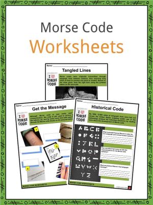 Morse Code Worksheets Morse Code Facts