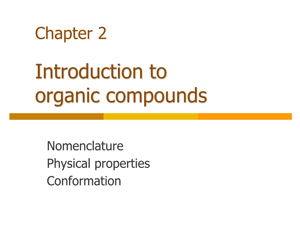 Introduction to Organic Compounds