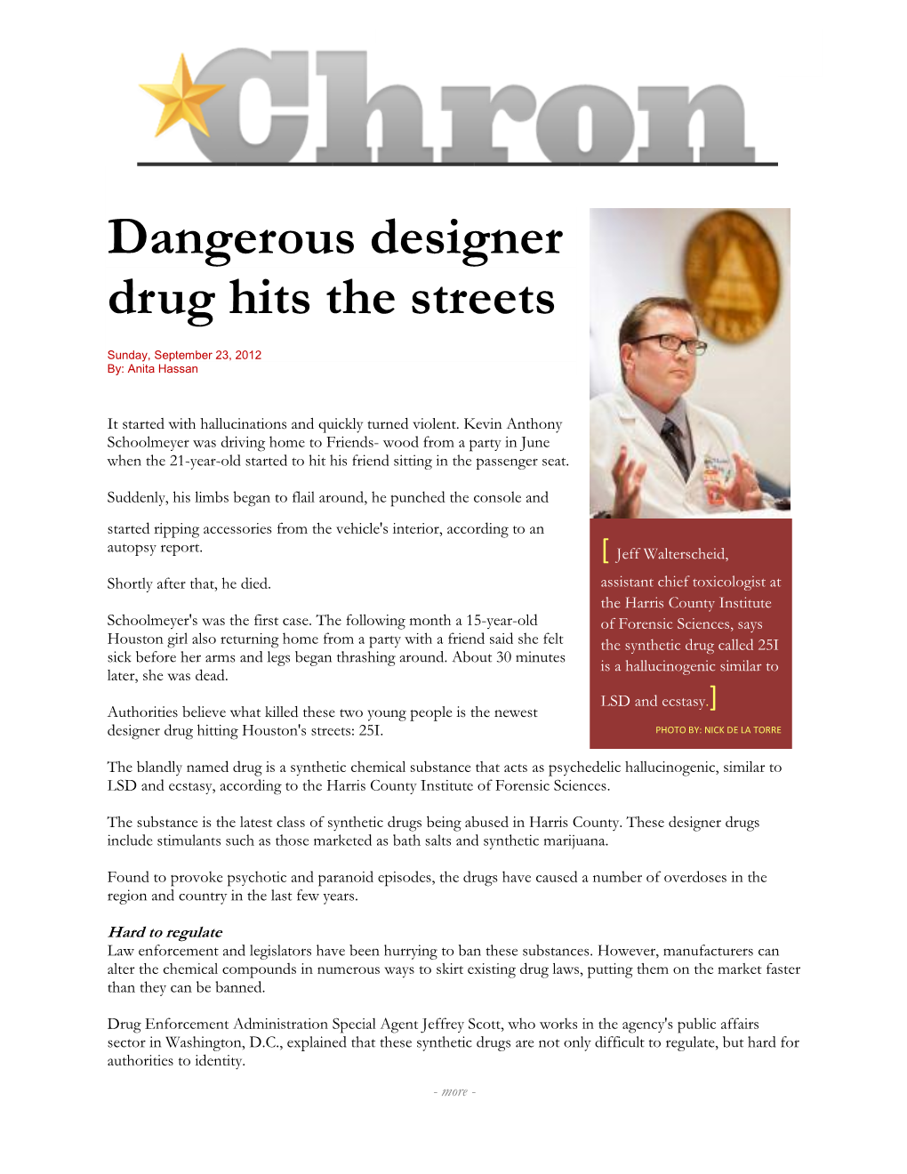 Dangerous Designer Drug Hits the Streets