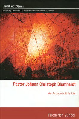 Pastor Johann Christoph Blumhardt