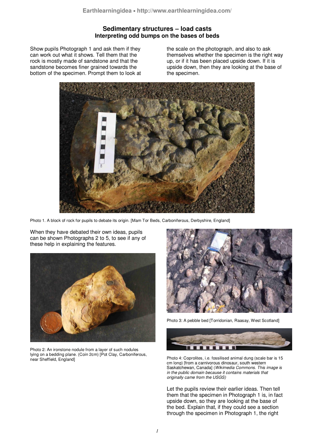 Sedimentary Structures – Load Casts Interpreting Odd Bumps on the Bases ...