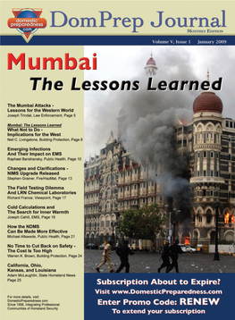 Mumbai, the Lessons Learned