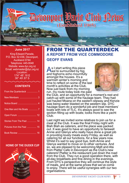 Devonport Yacht Club News (Established 1905)