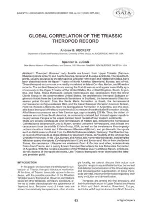 Global Correlation of the Triassic Theropod Record