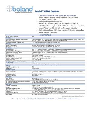 TP19DB Data Sheet