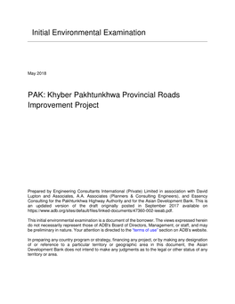 Khyber Pakhtunkhwa Provincial Roads Improvement Project