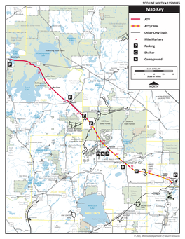 Map of Soo Line North Off Highway Vehicle Trails