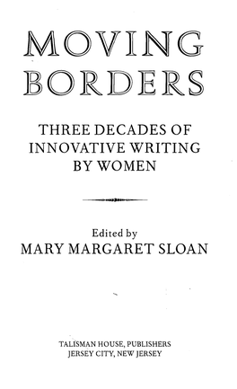 Three Decades of Innovative Writing by Women