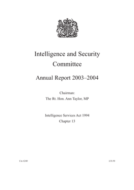 ISC Annual Report 2003-2004