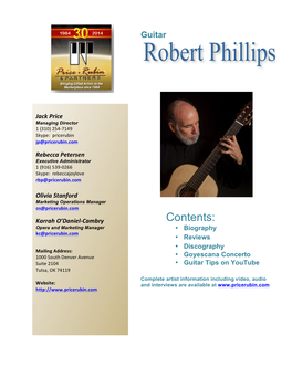 Robert Phillips – Discography