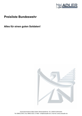 Preisliste Bundeswehr