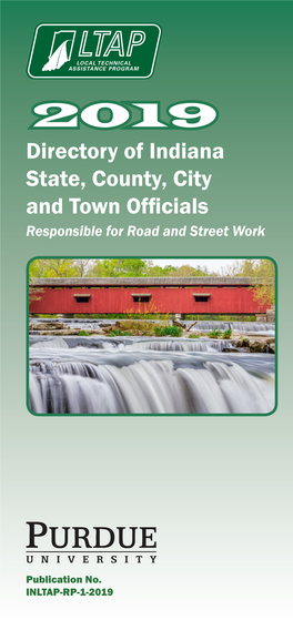 Directory of Indiana State, County, City and Town Officials Responsible for Road and Street Work